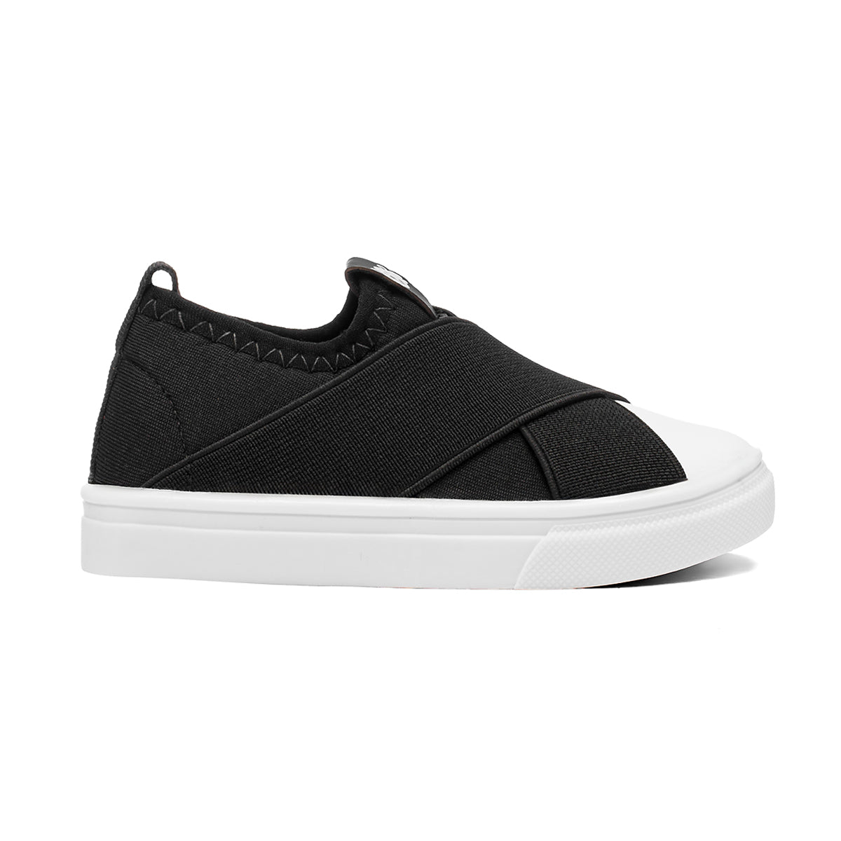 Tênis Infantil Masculino Preto Conforto para Menino Funfy Slip on 220