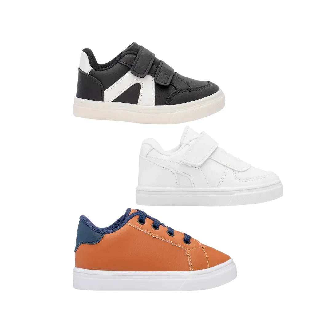 Super Combo 3 Tenis Masculinos Infantis Coloridos Menino  Funfy