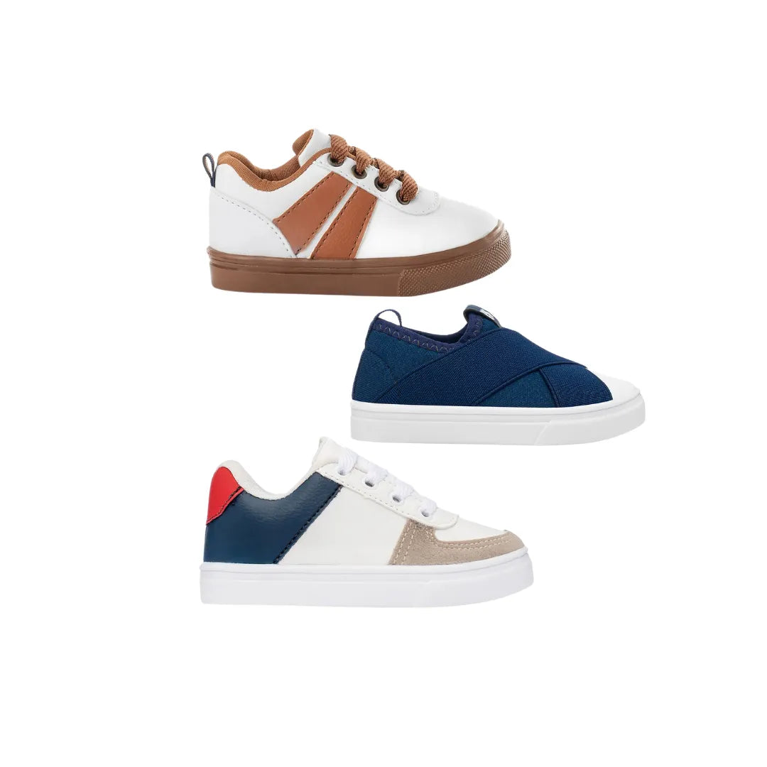 Super Combo 3 Tenis Masculinos Infantis Coloridos Menino  Funfy
