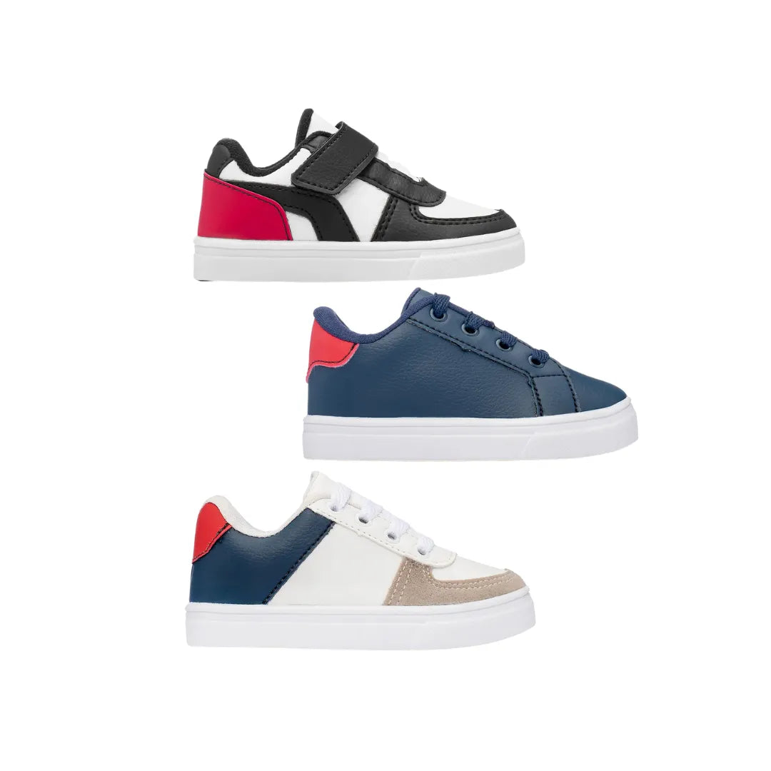 Super Combo 3 Tenis Masculinos Infantis Coloridos Menino  Funfy